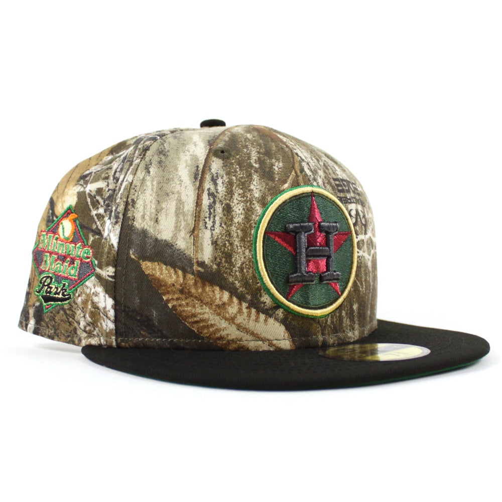 7 3/8 Houston Astros Olive Green Metallic Real Tree Edge Camouflage Wheat  59fifty