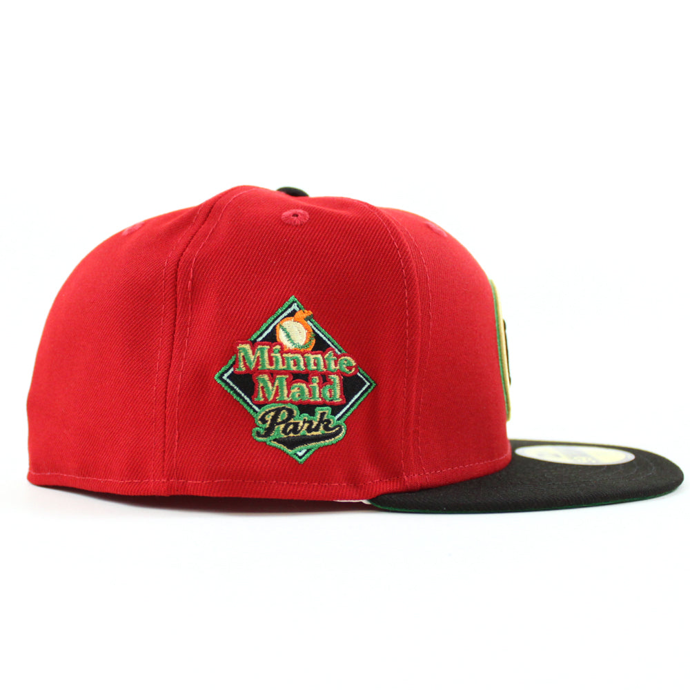 Houston Astros 60 YEARS New Era 59Fifty Fitted Hat (NAVY MAROON PINE NEEDLE  GREEN Under Brim)