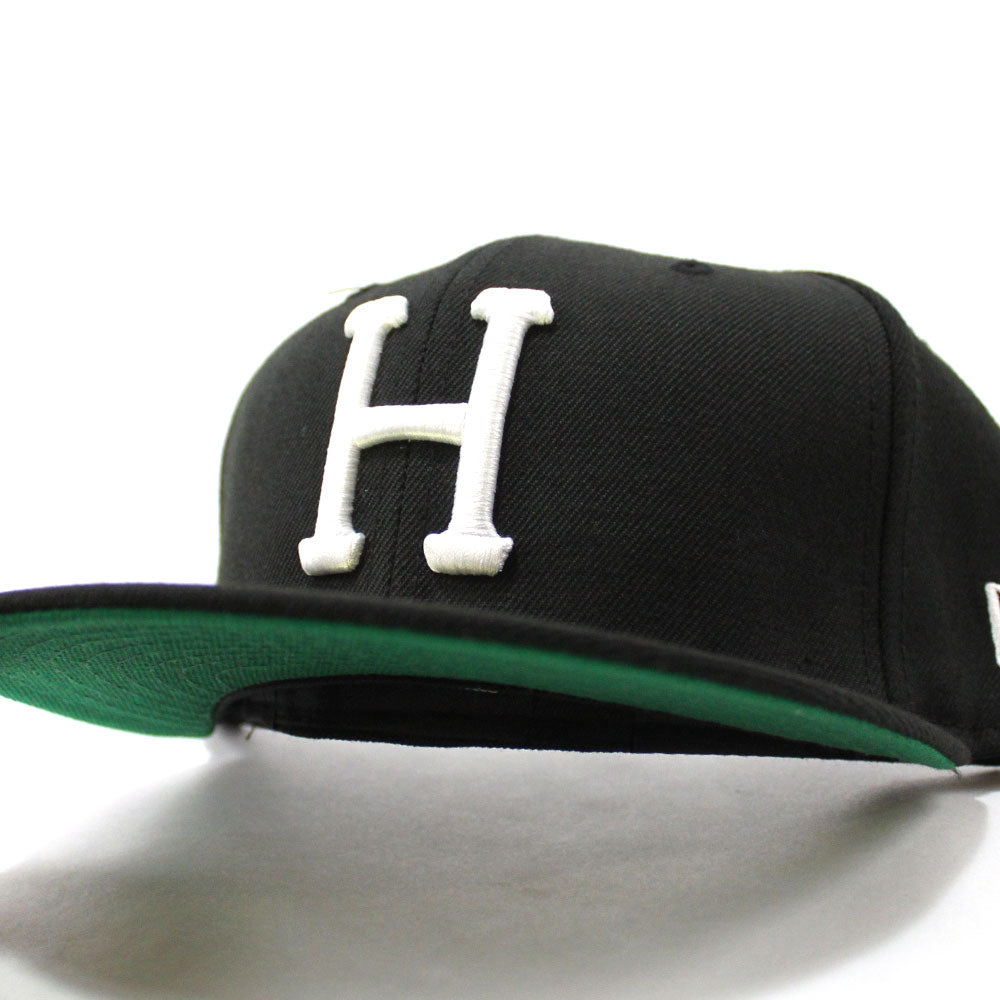 Huf New Era 59Fifty Fitted Hat (Black Green Under Brim)