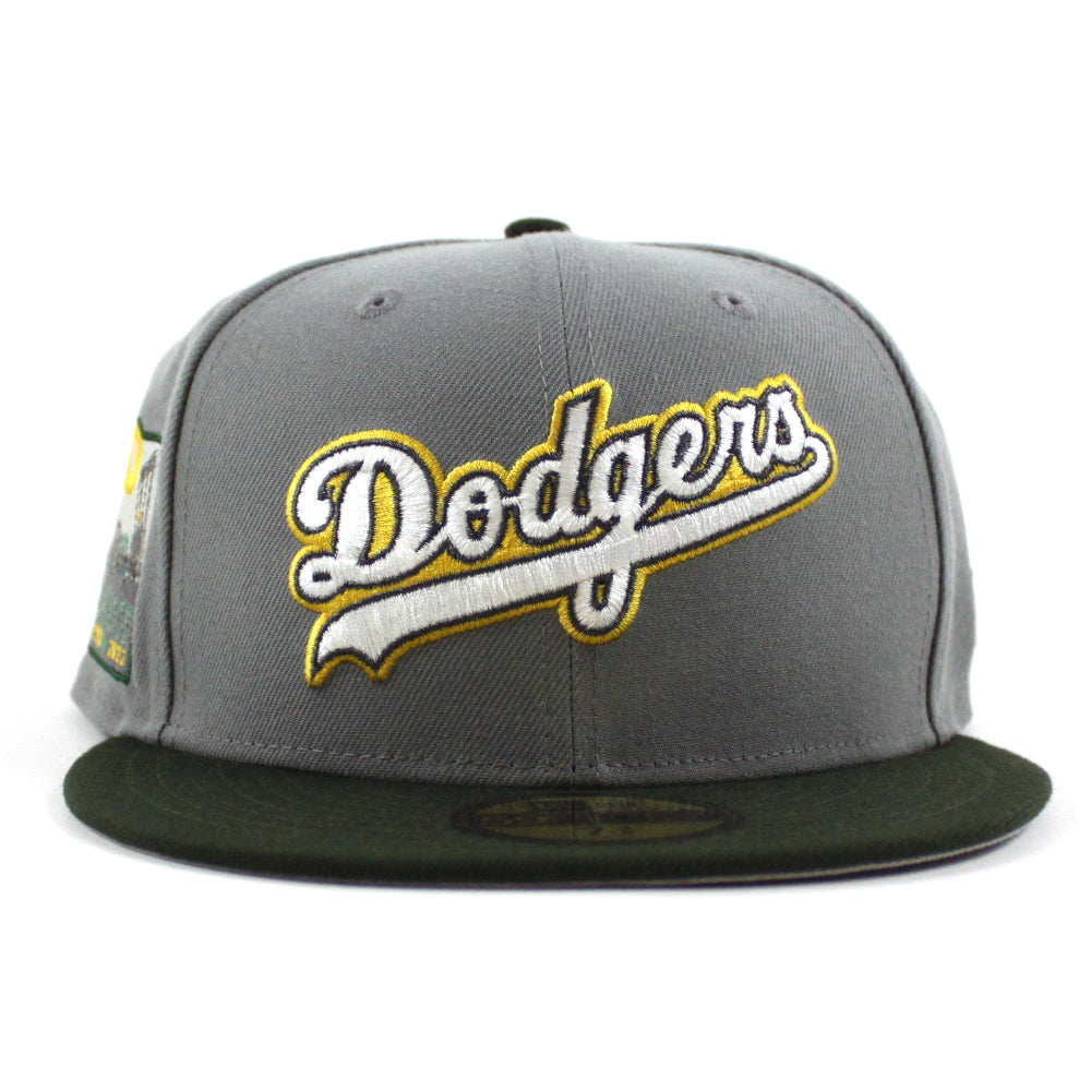 Los Angeles Dodgers New Era Dodger Stadium 50th Anniversary Color Fam Lime  Undervisor 59FIFTY Fitted Hat - Green