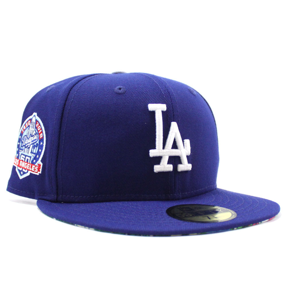 Hat Club Exclusive Los Angeles LA Dodgers Blue Floral New Era 59Fifty 5950  NWT