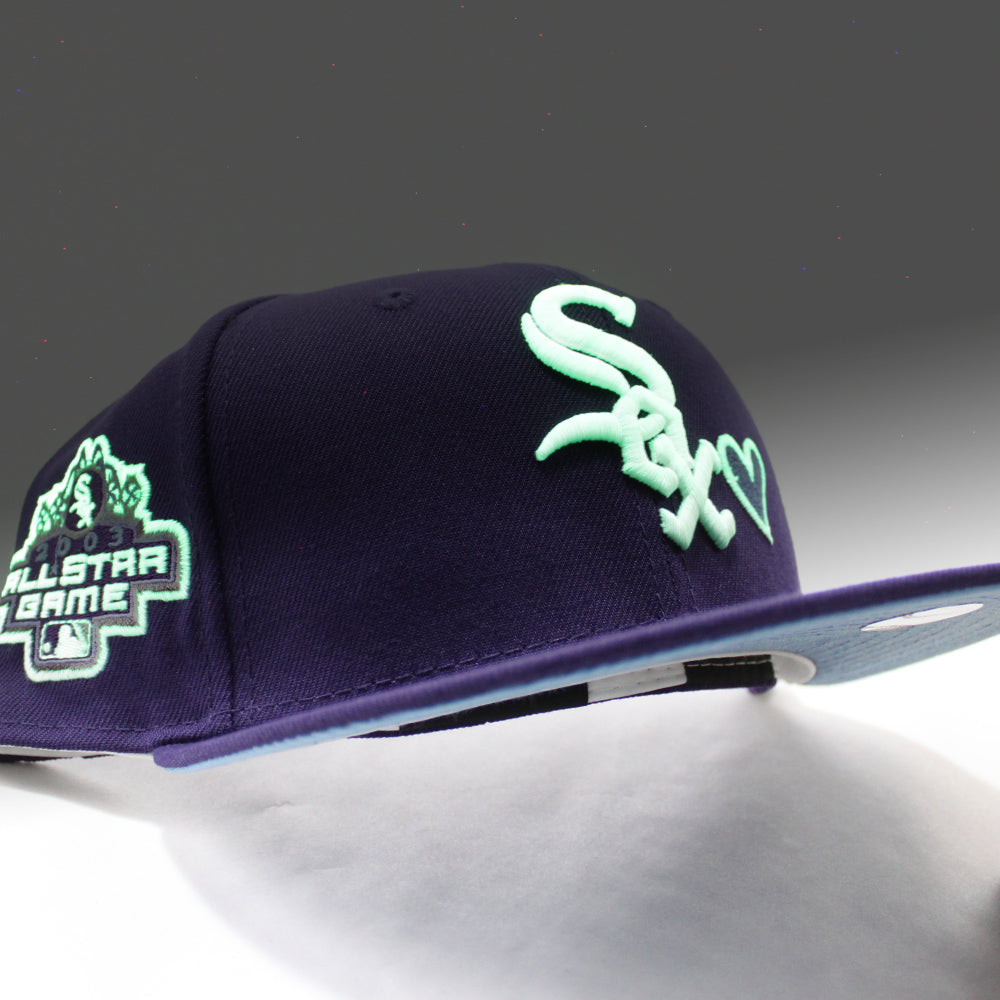 Chicago White Sox 2003 All-Star Game New Era 59Fifty Fitted Hat (Glow in  the Dark Blue Red Under Brim)