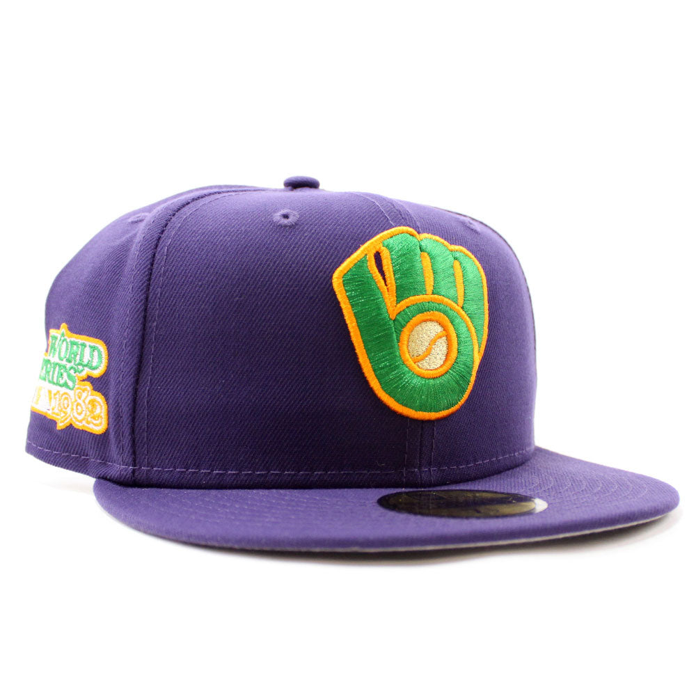 New Era Milwaukee Brewers 59Fifty Hat City Connect Grill Logo 7 5/8 Grey  28654