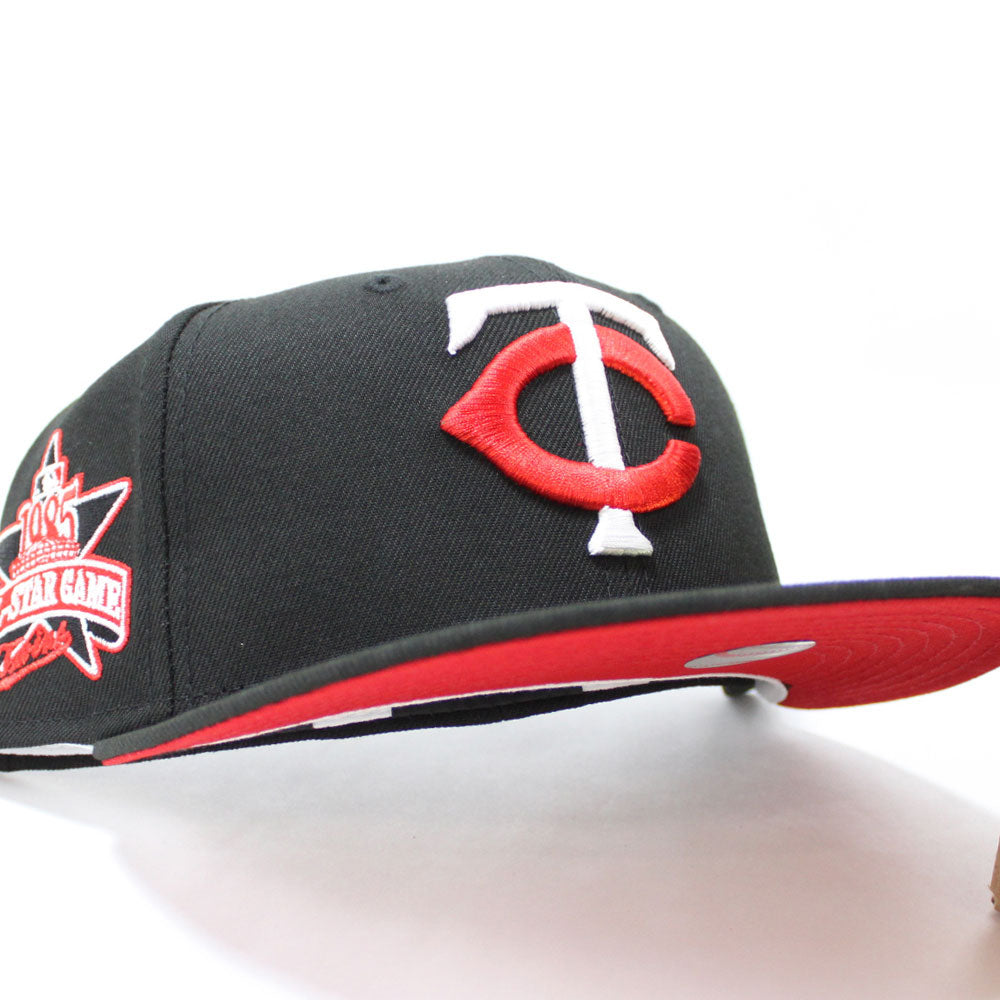 MINNESOTA TWINS 1985 ALL STAR GAME BLACK RED BRIM NEW ERA FITTED