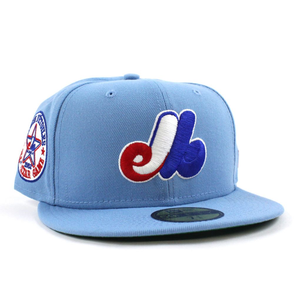 Montreal Expos 1982 All-Star Game New Era Fitted 59Fifty Hat (Sky Blue  Green Under Brim)