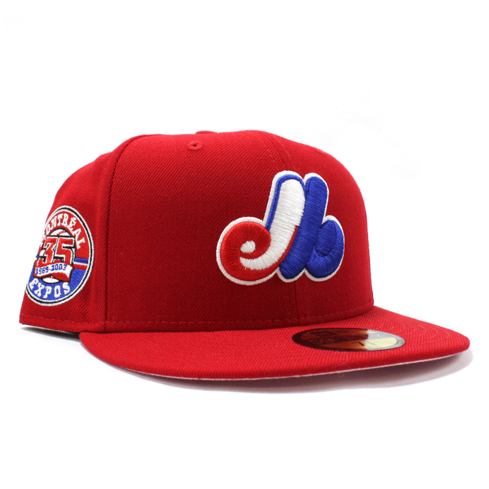 Montreal Expos 30TH ANNIVERSARY New Era Fitted 59Fifty Hat (RED PINK ...