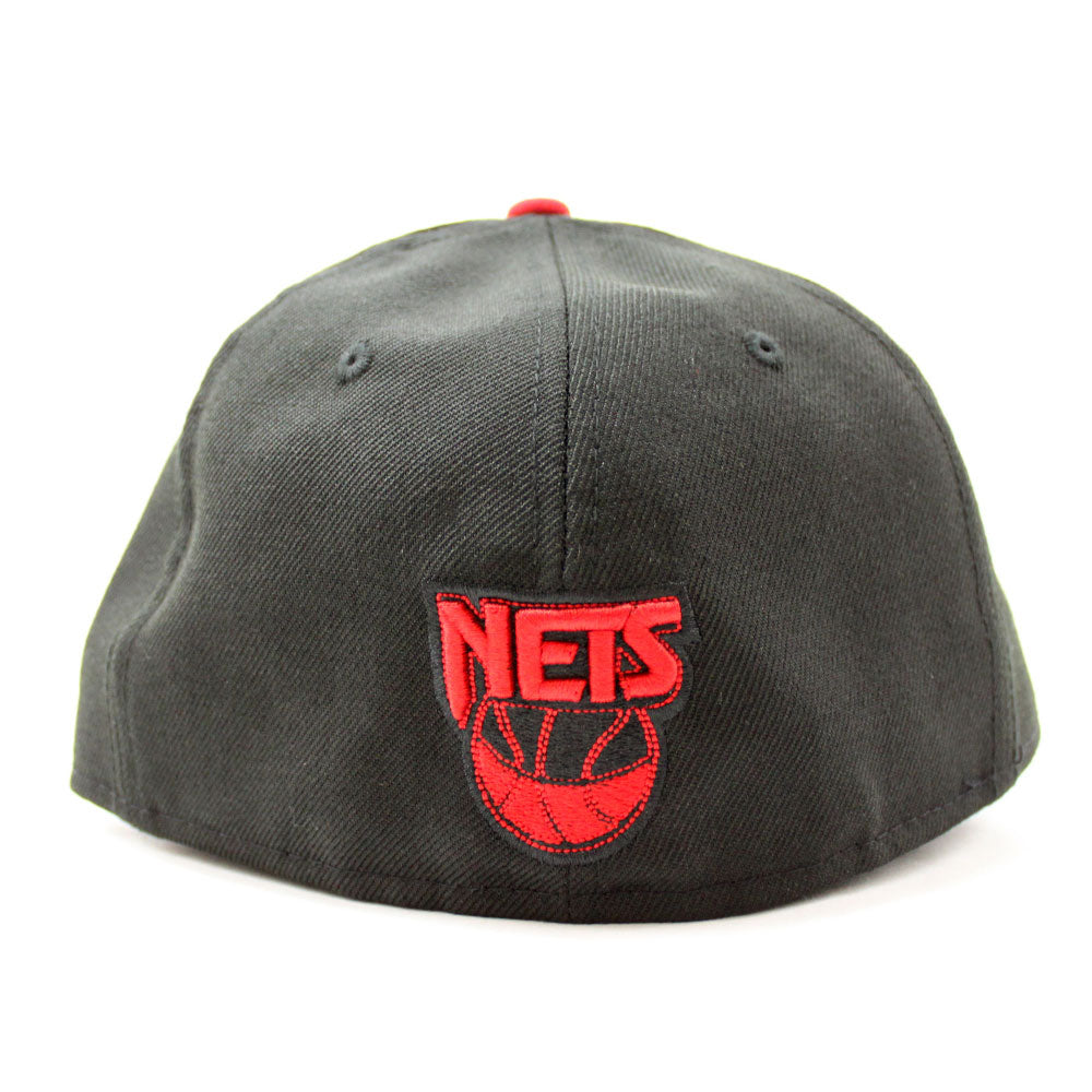 New Jersey Nets LOGOMAN-2 Navy-Red-White Fitted Hat