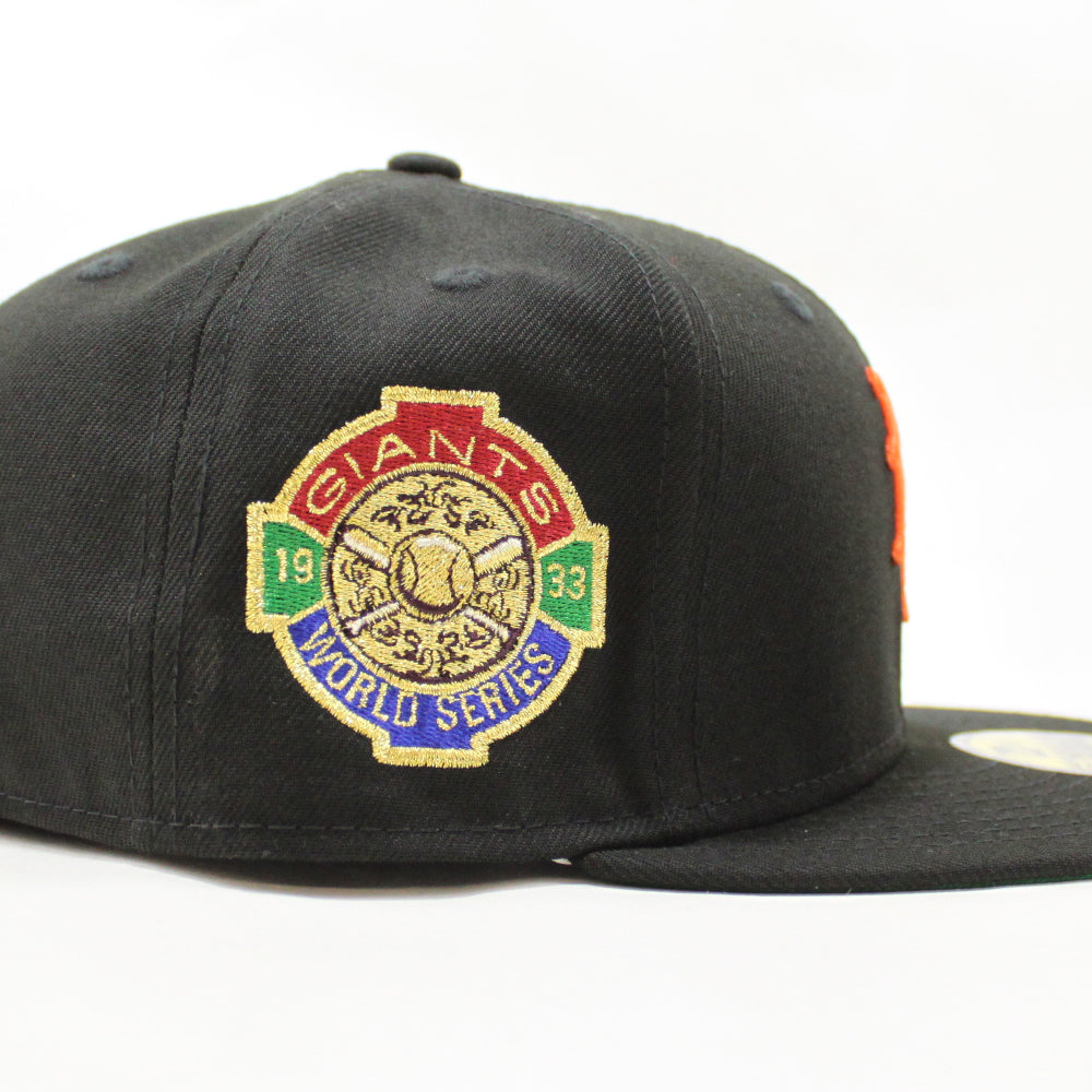 NEW YORK GIANTS 1933 World Series 59Fifty New Era Fitted Hat (Black Green  Under Brim)
