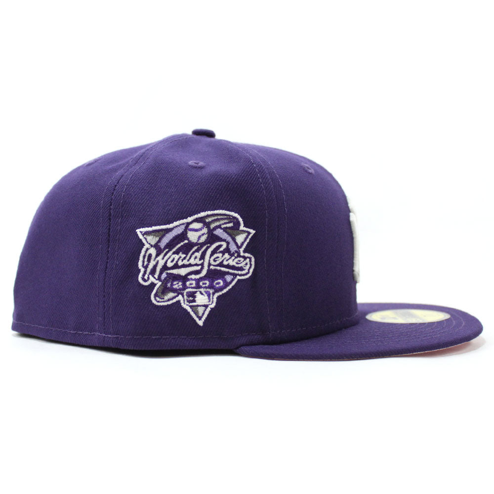 Purple New York Yankees Silver Bottom 2000 World Series Side Patch New Era  59Fifty Fitted