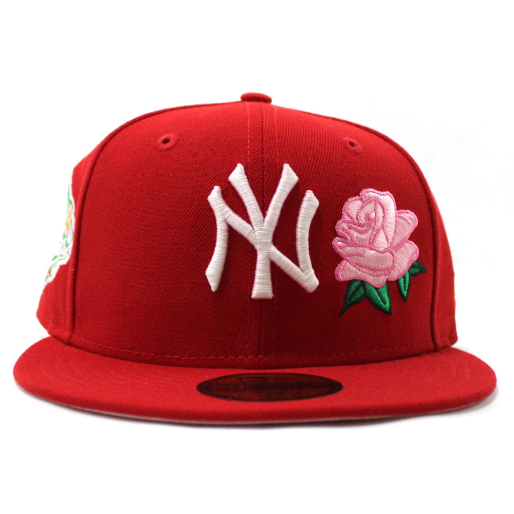 New Era 7 3/4 New York Yankees Hat Tan Teal Pink Rose NY USA Cap King 1999  WS