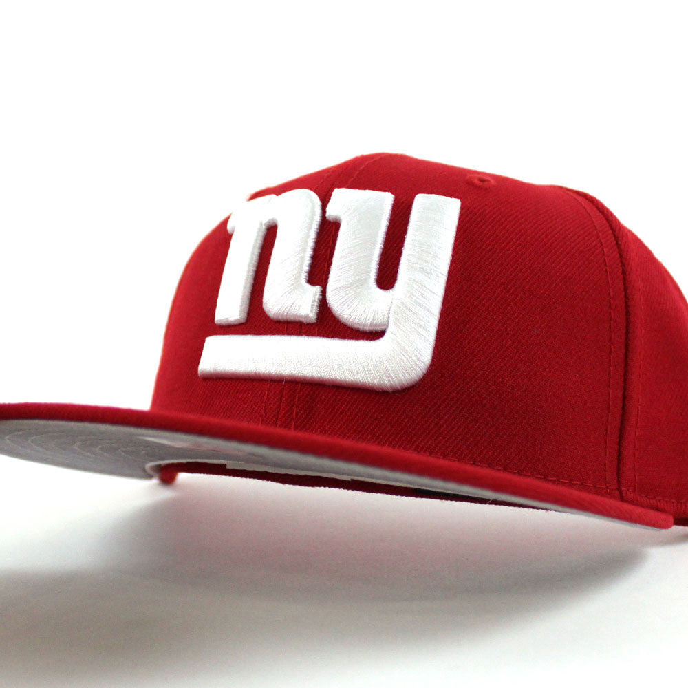 New York Giants 59Fifty New Era Fitted Hat (TEAM COLOR RED GRAY UNDER BRIM)  - NY Giants New Era 5950 Fitteds - NFL Grey Bottom Giants New Era Caps –  ECAPCITY