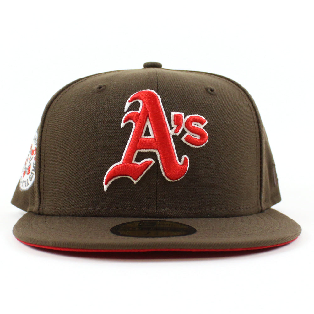 Oakland Athletics 1987 All Star Game New Era 59FIFTY Fitted Hat (Navy Cardinal Khaki Under BRIM) 7 1/8