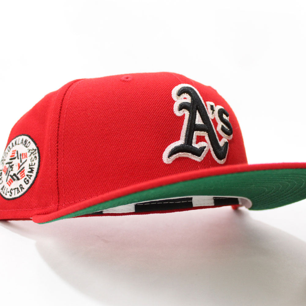 Red Fitted Hat – Flat Brim with Black Welsh Dragon