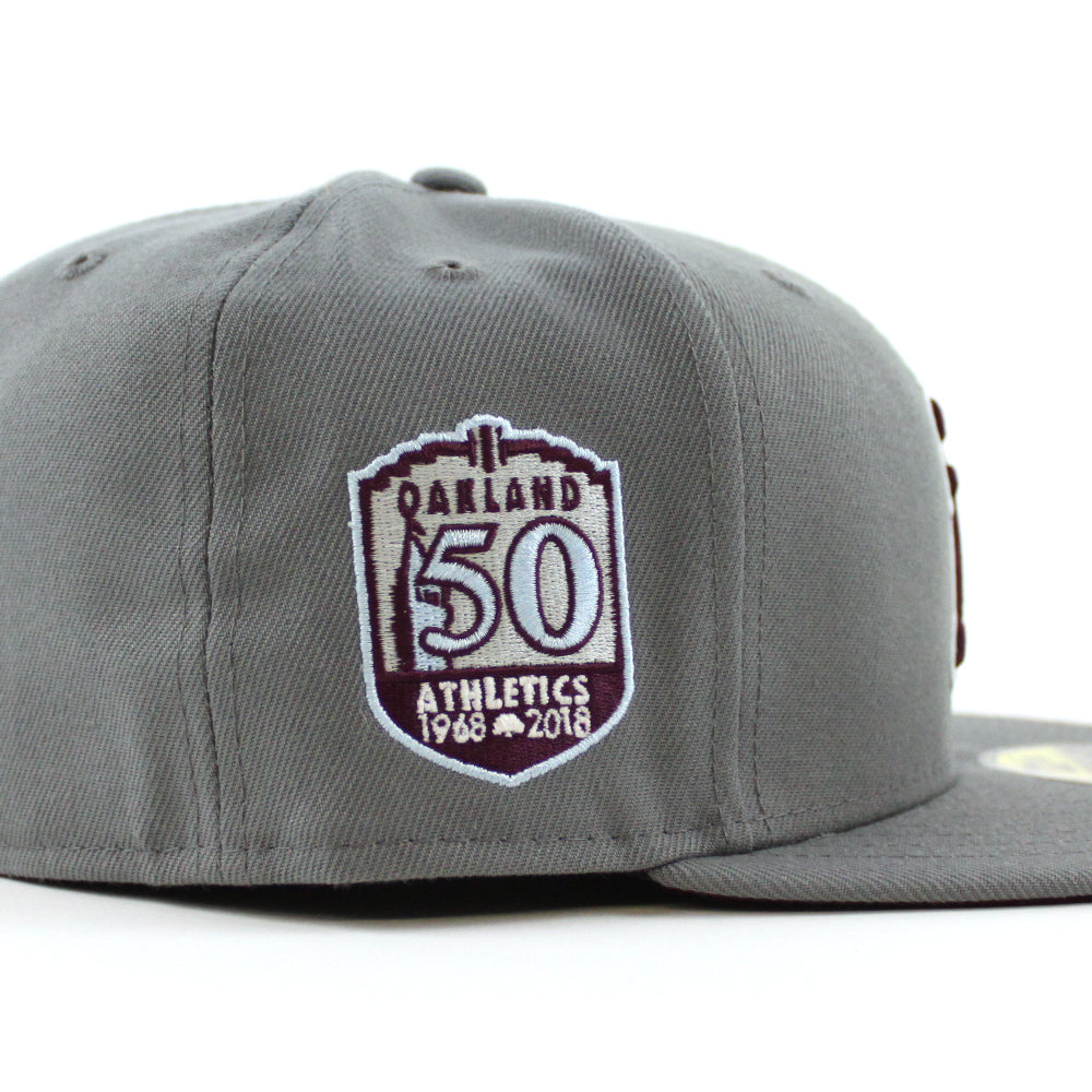 Oakland Athletics 50th Anniversary New Era 59Fifty Fitted Hat (Glow in –  ECAPCITY