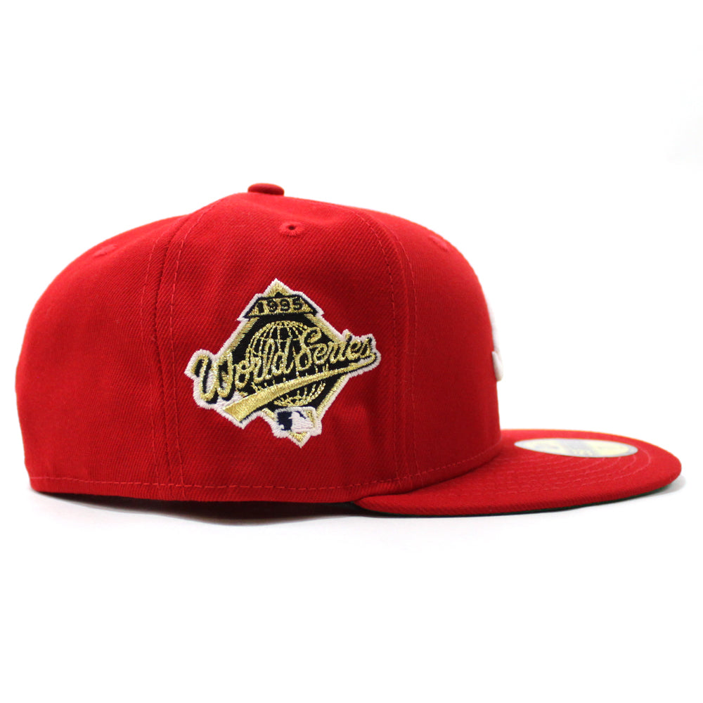 Atlanta Braves New Era 1995 World Series Tonal Two-Tone 59FIFTY Fitted Hat  - Cream/Red