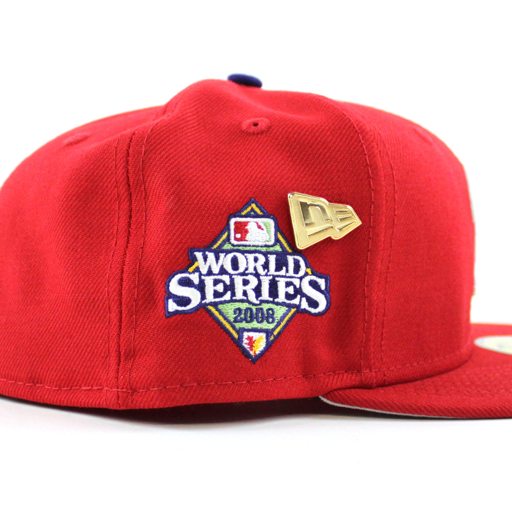 Red Philadelphia Phillies World Champions New Era Fitted Hat