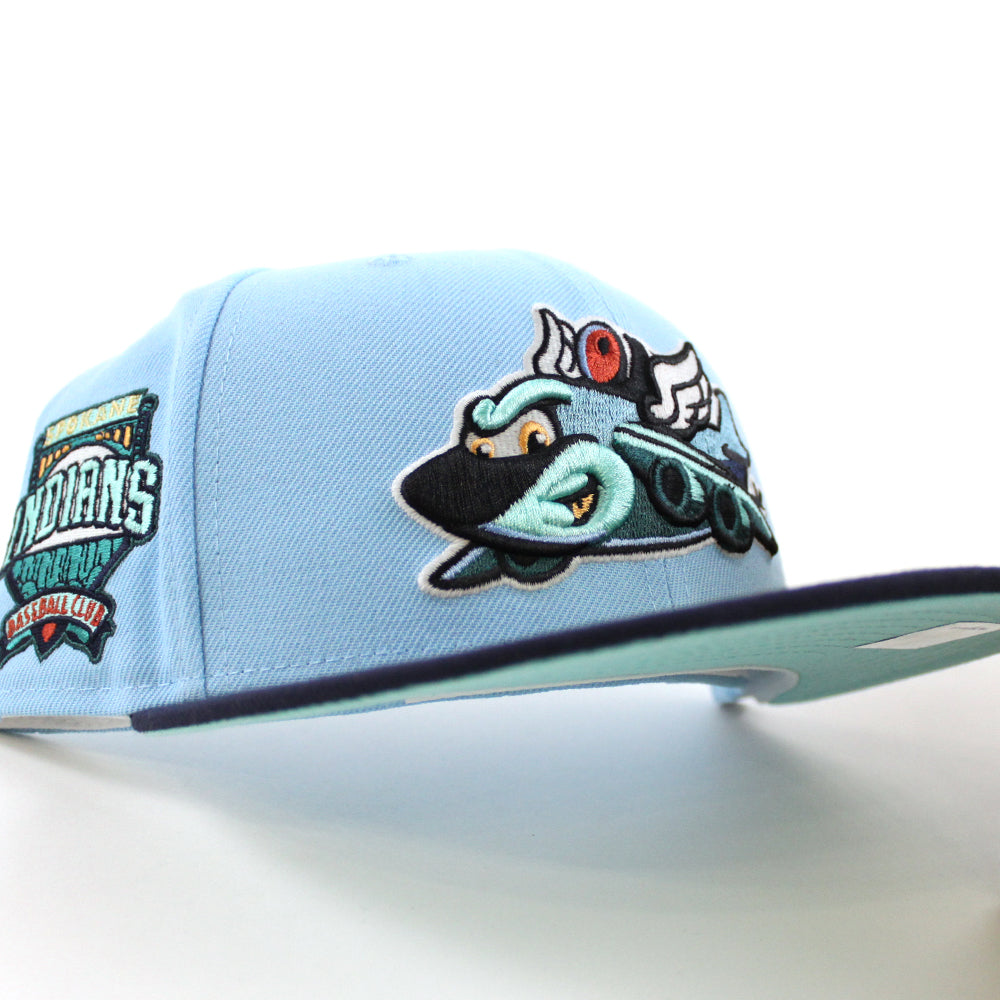 Spokane Indians 3930 Sky Blue Salish Script Cap