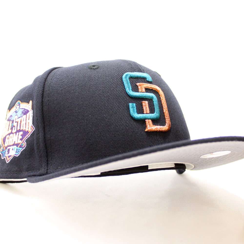 Men's New Era Gray/Peach San Diego Padres 2016 MLB All-Star Game Purple Undervisor 59FIFTY Fitted Hat