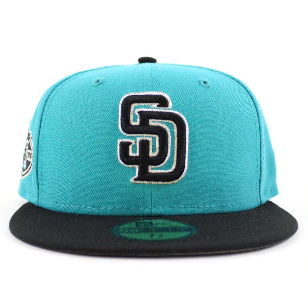San Diego Padres 50th Anniversary New Era 59Fifty Fitted Hat (Teal Bla ...