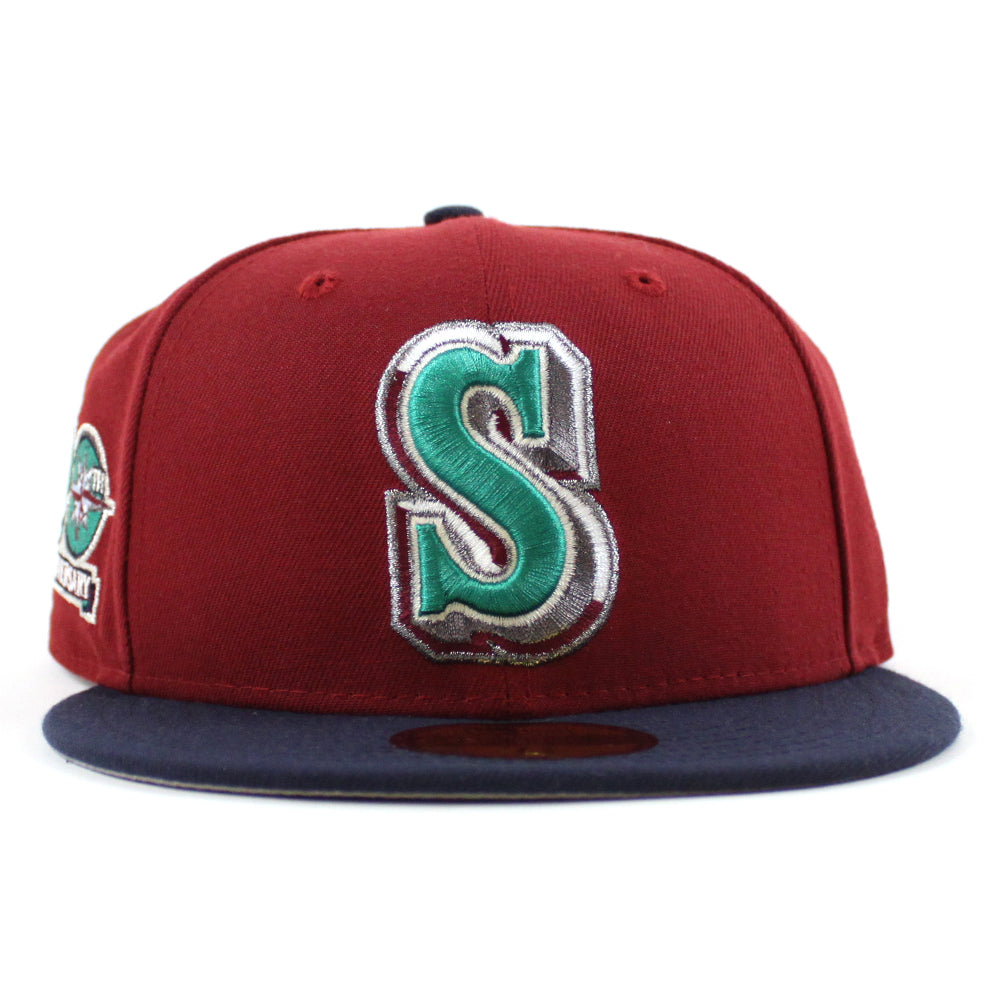 Seattle Mariners 20TH Anniversary New Era 59Fifty Fitted Hat (Brick Re ...