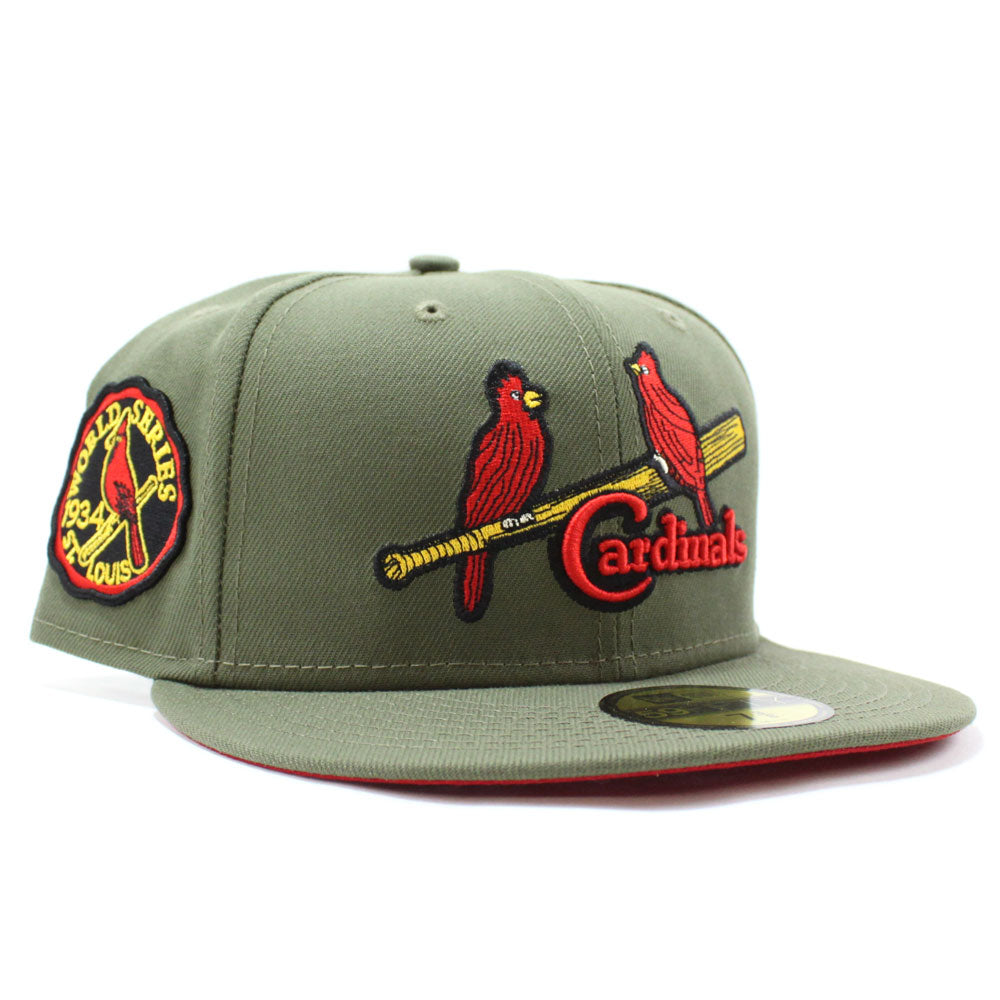 St. Louis Cardinals PINSTRIPE Wheat-Brown Fitted Hat