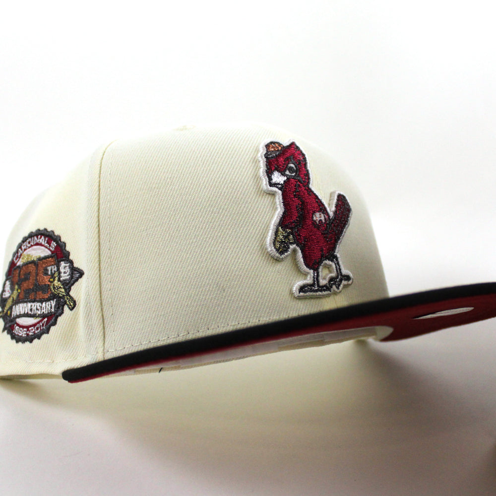 ST LOUIS CARDINALS 5950 FITTED CREAM BALLCAPS SIDE