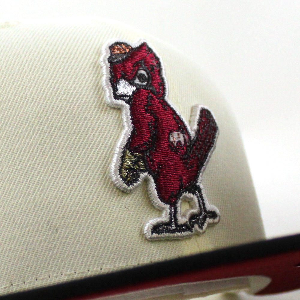 St. Louis Cardinals 125th Anniversary New Era 59FIFTY Fitted Hat (Chrome White Black Pinot Red Under BRIM) 8