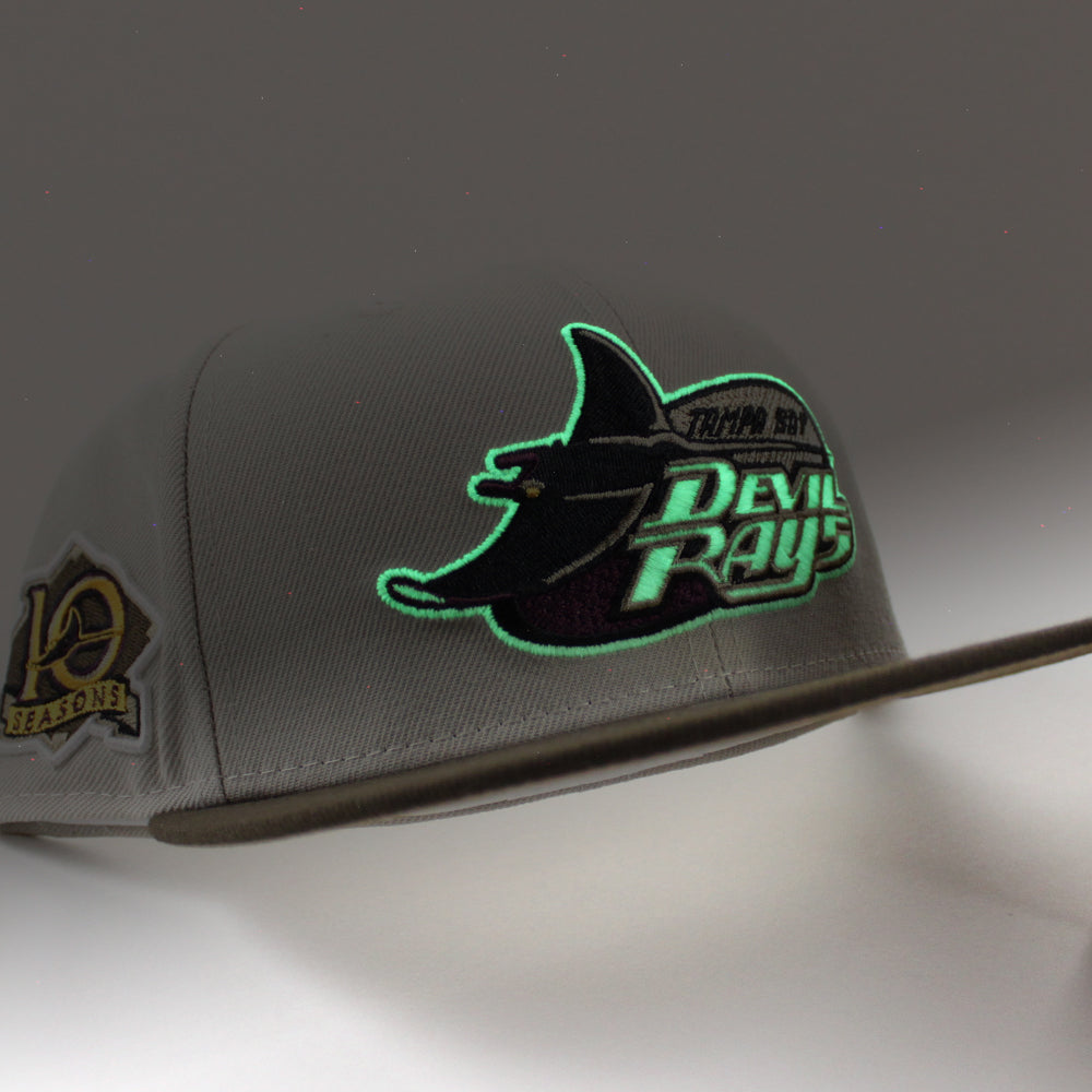 Tampa Bay Devil Rays Fauxback 10th Anniversary Side Patch New Era 59FIFTY 7 3/8