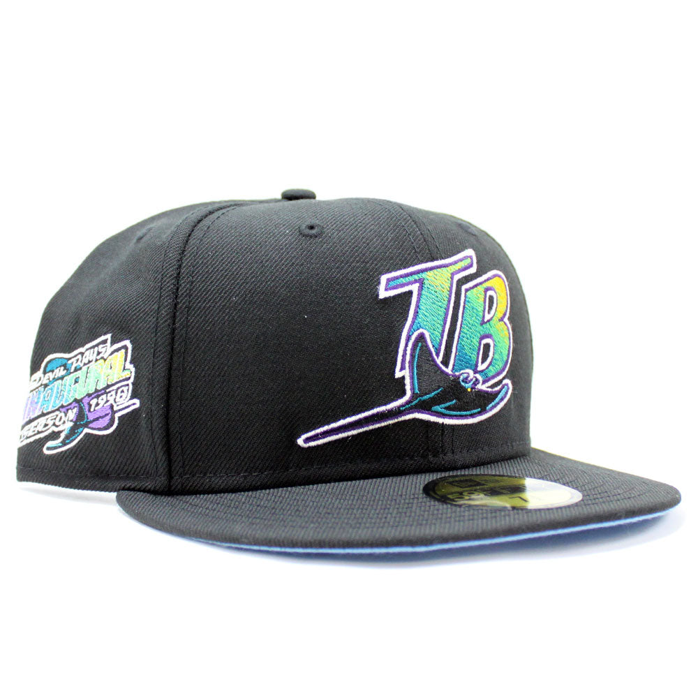 New Era Tampa Bay Rays Black Inaugural Season 1998 Black Throwback Edition  59Fifty Fitted Hat