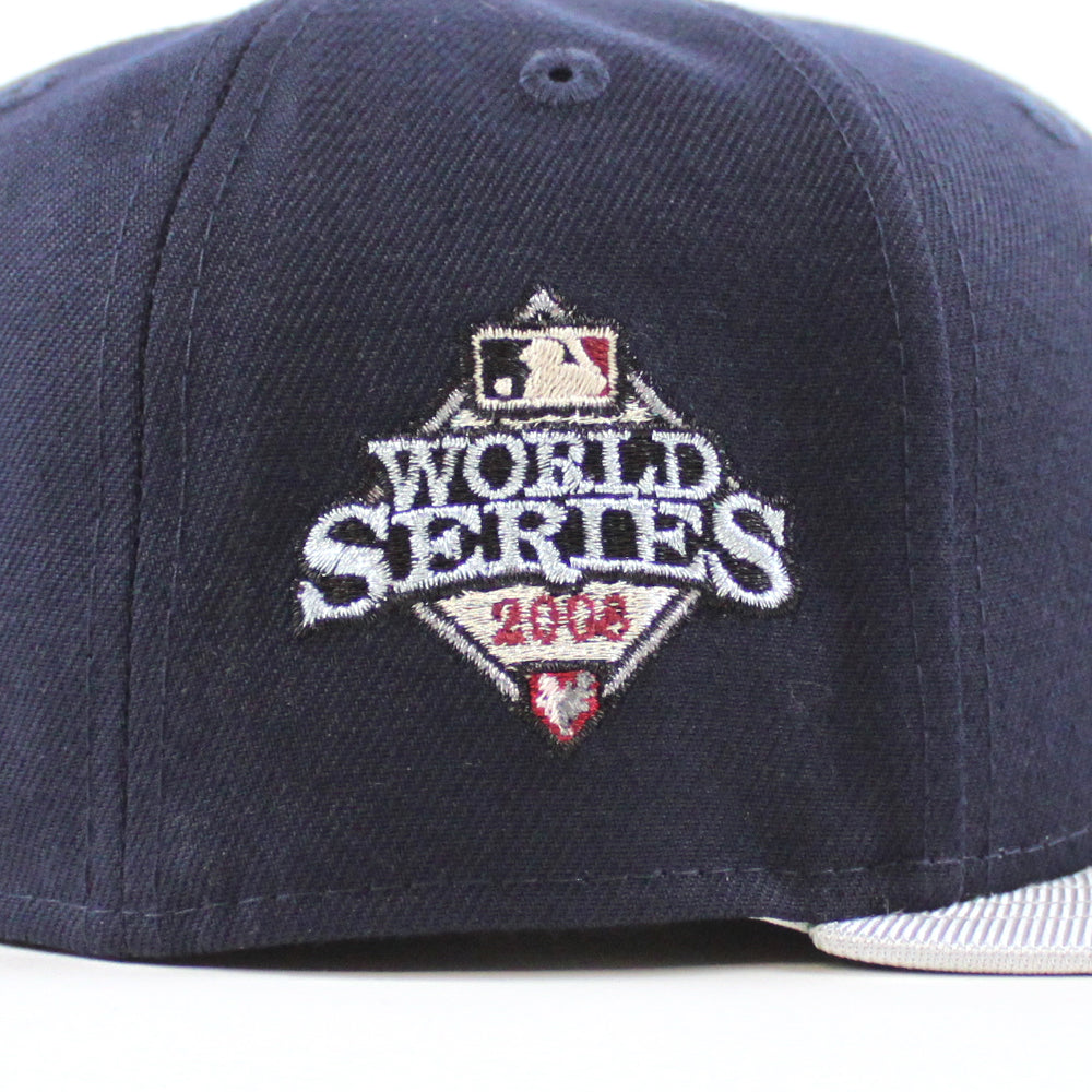 Tampa Bay Devil Rays 2008 World Series New Era 59FIFTY Fitted Hat (Night Shift Navy Silver Green UnderBrim) 7 3/8