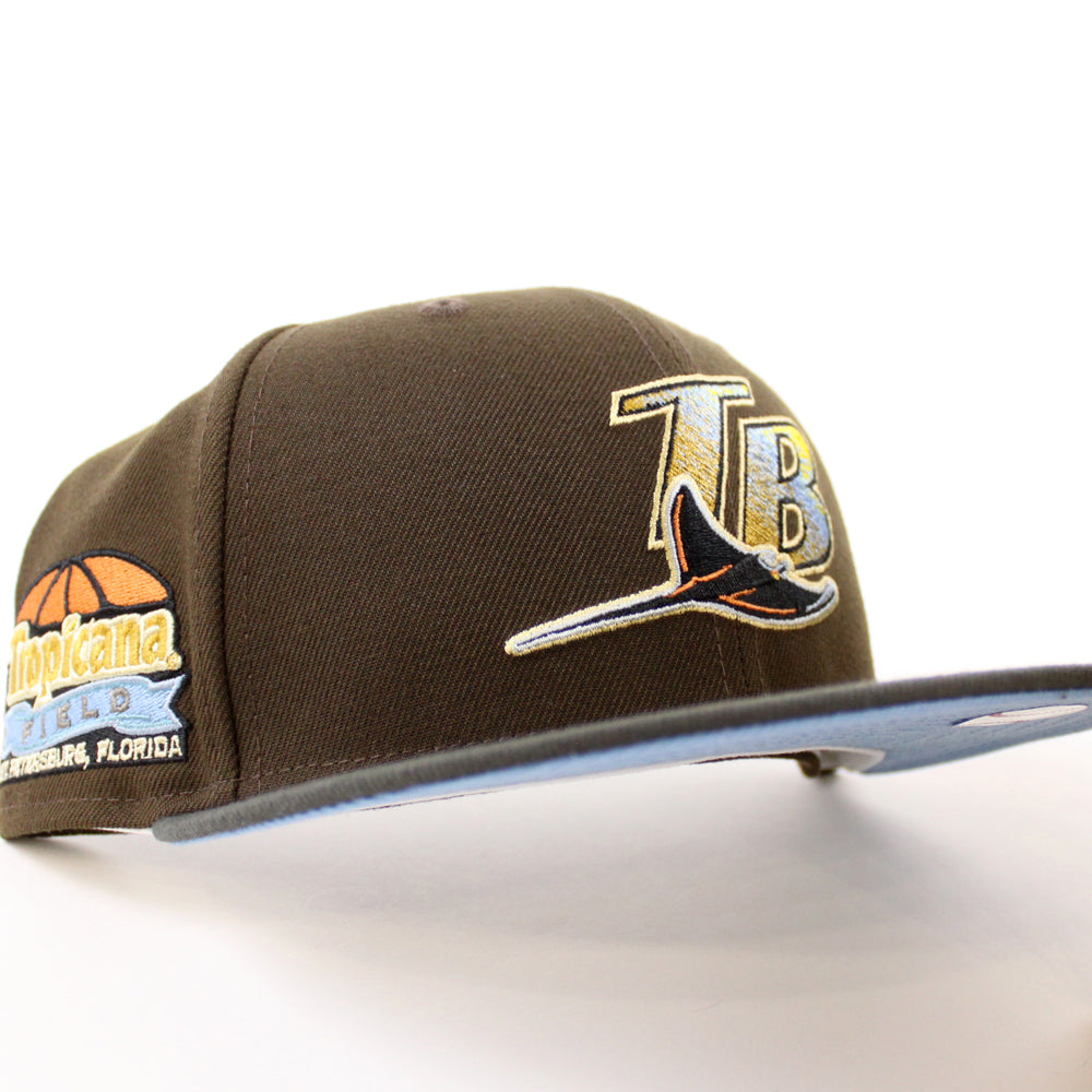 Orlando Rays Hometown Collection New Era 59FIFTY Fitted Hat (Toasted Peanut Maroon Pinot Red Under BRIM) 8