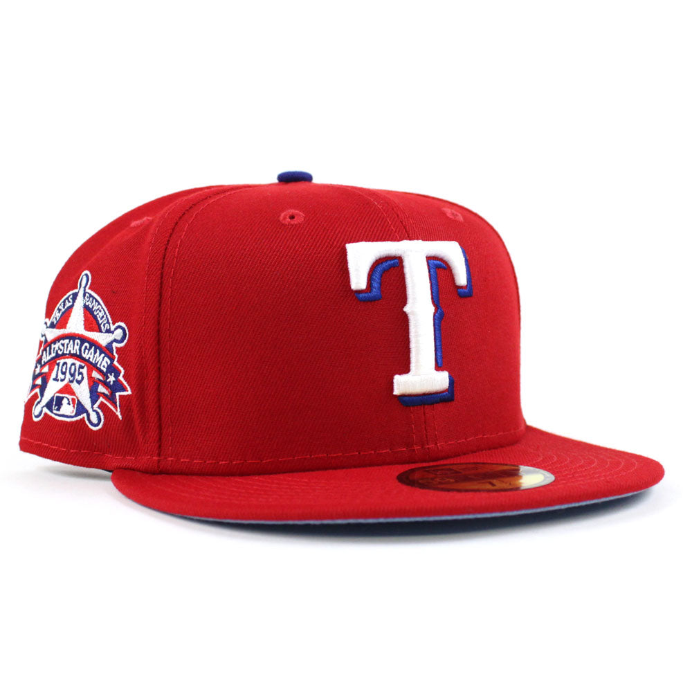 New Era 59FIFTY Texas Rangers Stadium Patch TR Hat - Light Blue, Red Light Blue/Red / 7 5/8