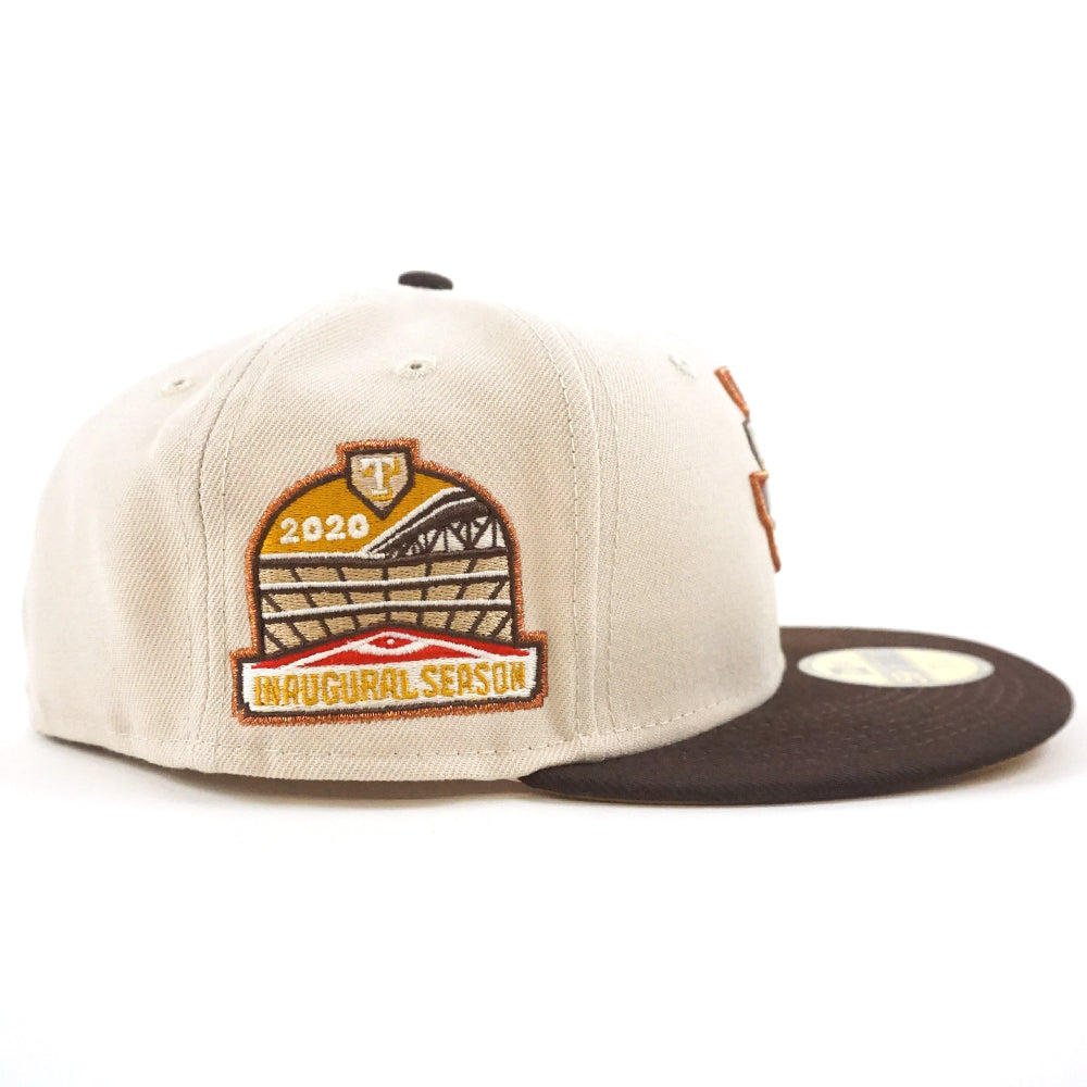 Texas Rangers 2020 Inaugural Season New Era 59FIFTY Fitted Hat (GITD Stone Burnt Wood Wheat Under BRIM) 7 3/8