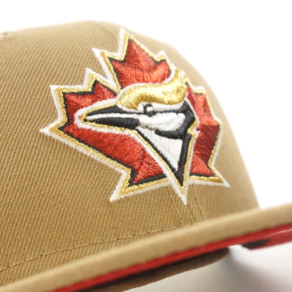 Toronto Blue Jays New Era Radiant Blue/Red Bill And Orange Bottom With 25TH  Anniversary Patch On Side 59FIFTY Fitted Hat