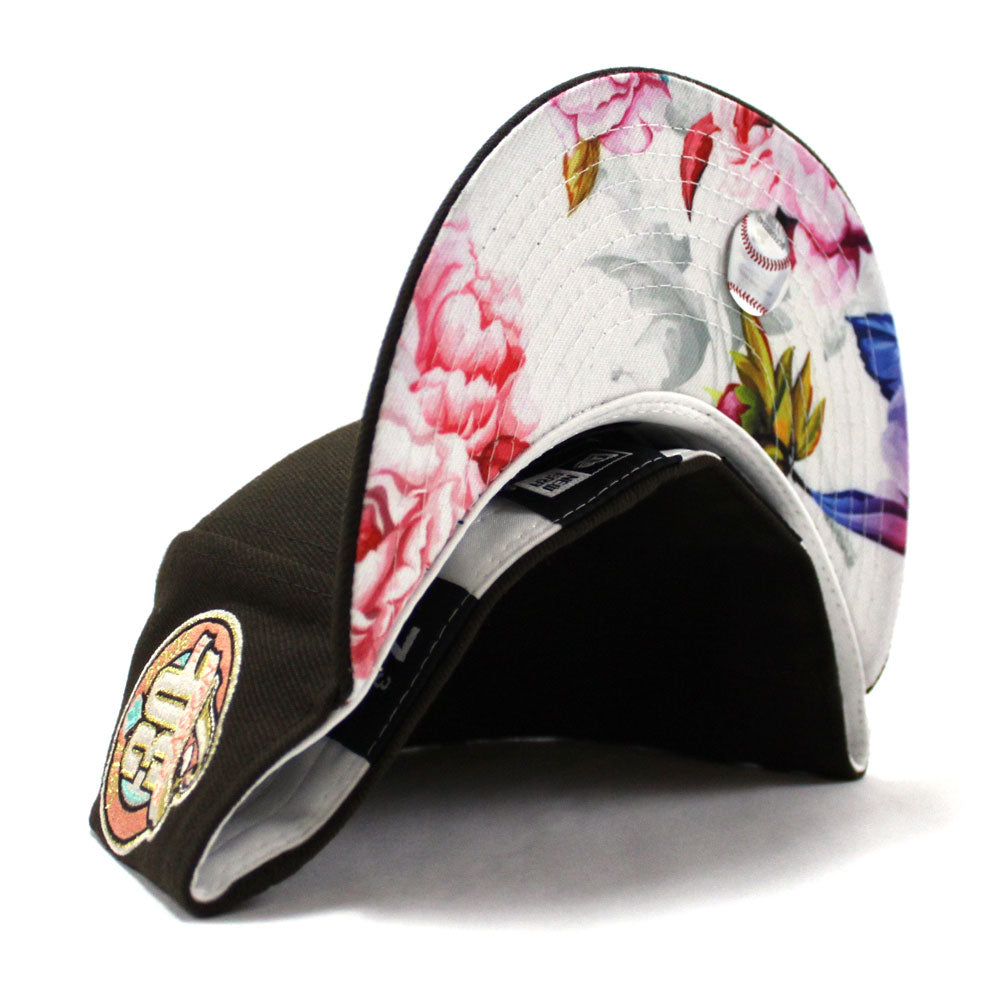 Toronto Blue Jays 30TH Anniversary New Era 59Fifty Fitted Hat (Dark Brown  Floral Under Brim)