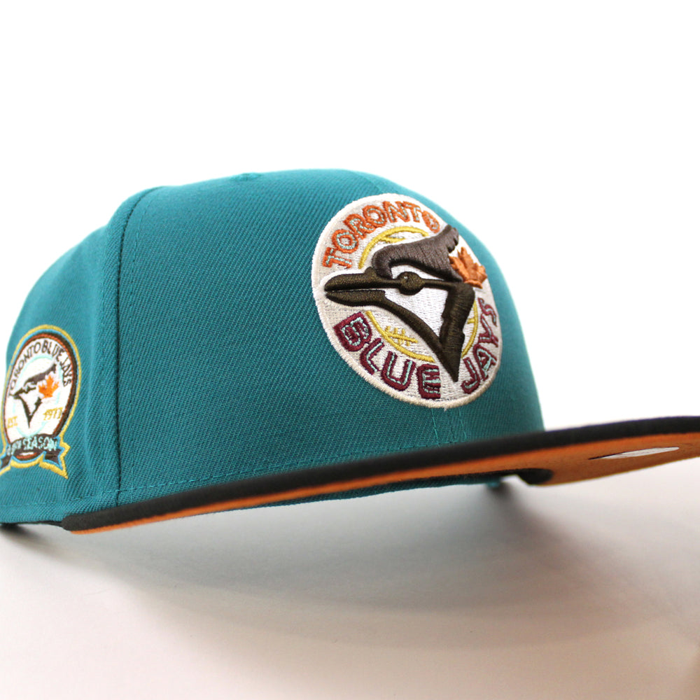 Toronto Blue Jays 40 ANNIVERSARY New Era 59Fifty Fitted Hat (Aqua Blac ...