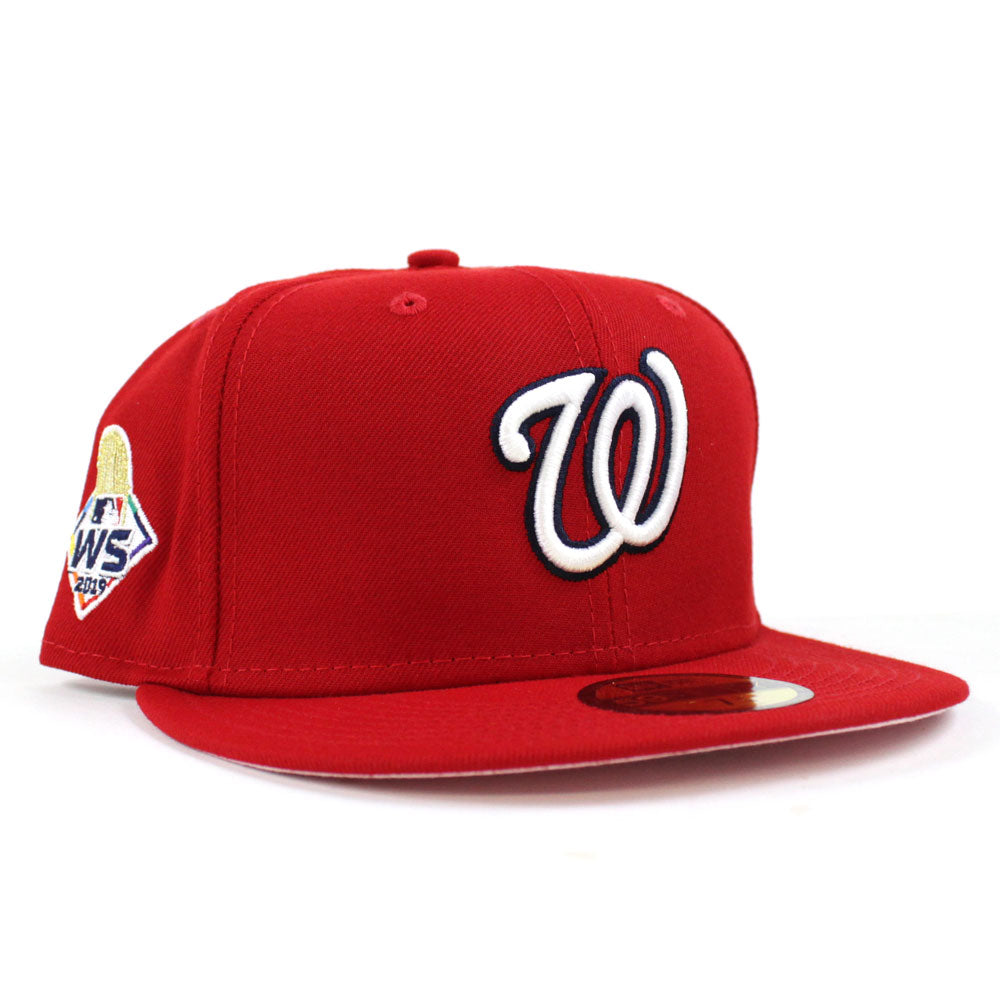 Washington Senators 1924 World Series Pink Bottom Fitted Hat 7 3/8