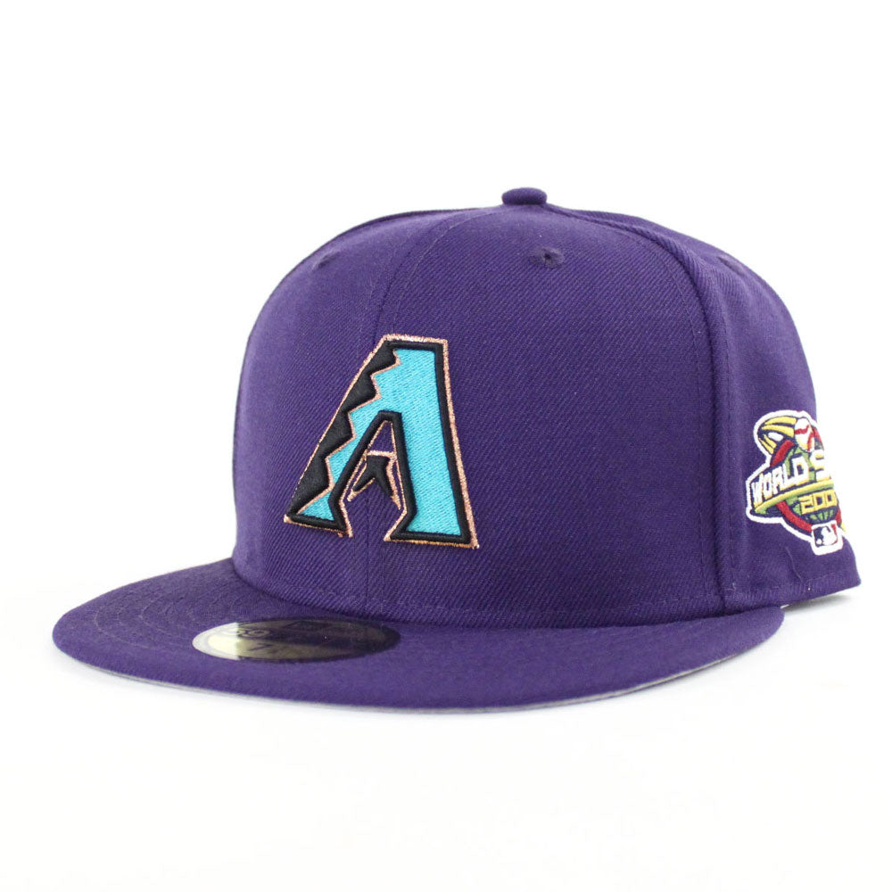 Arizona Diamondbacks New Era Purple/Gray Bottom And 2001 World Series Patch  On Side 9FIFTY Adjustable Snapback Hat