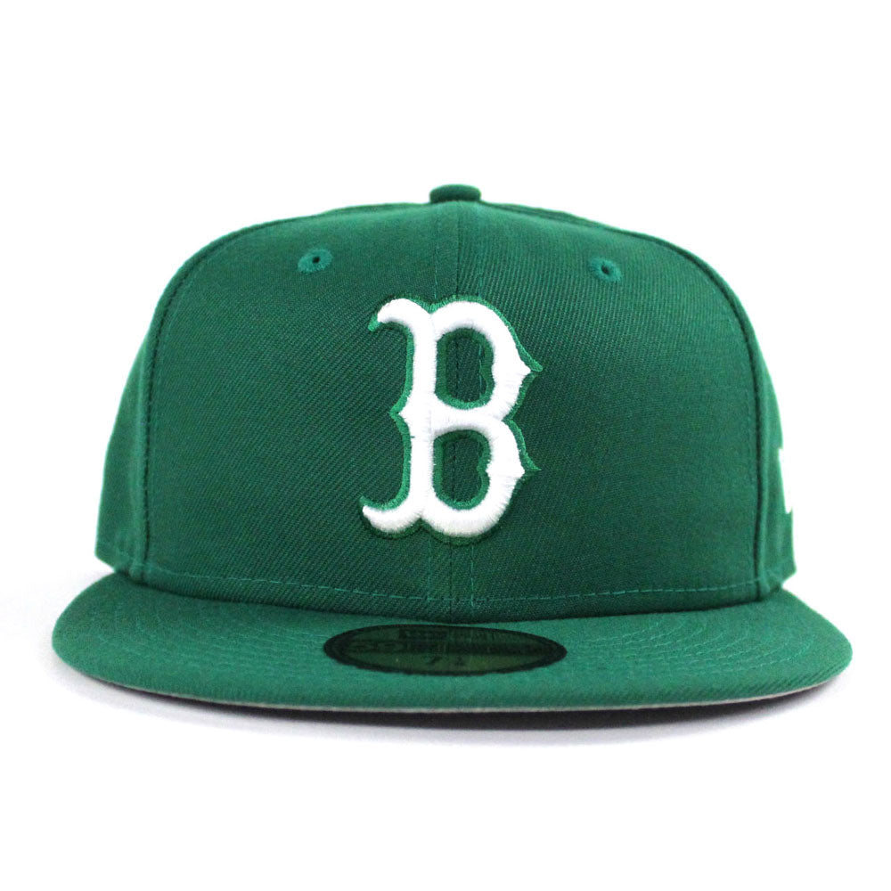 Boston Red Sox MLB SILHOUETTE PINSTRIPE Green-White Fitted Hat