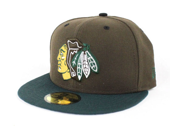 Atlanta Braves New Era Beef Broccoli Size 7 3/8 Cap Hat Fitted Major League  Baseball Green Brown