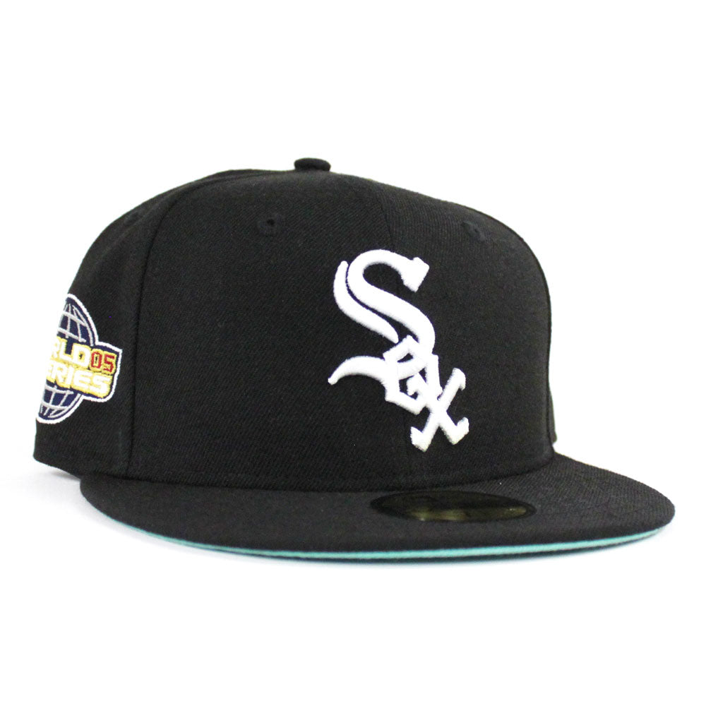 Chicago White Sox New Era Fitted 59FIFTY Hats (2005 World Series Patch Gray Under BRIM) ‚Äì Whitesox Side Patch Fitteds ‚Äì Custom 59FIFTY Caps 7 7/8