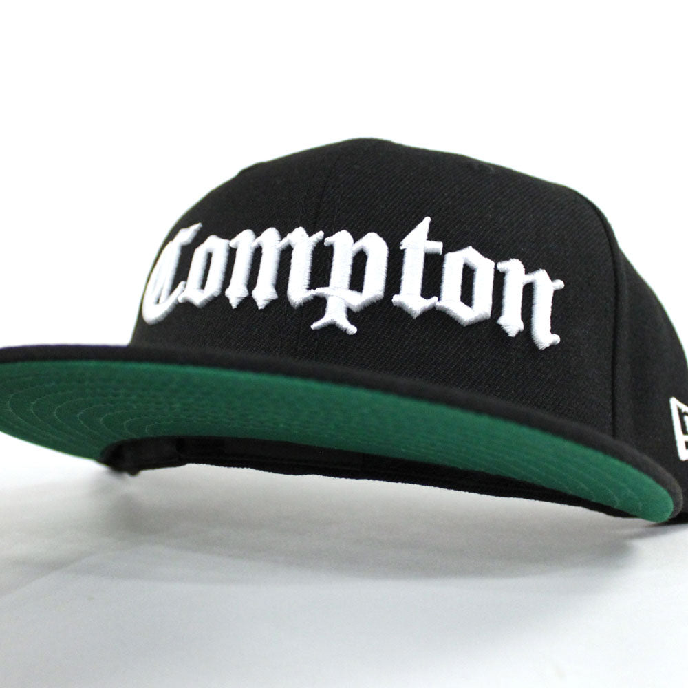 Compton New Era 59fifty Fitted Hat (Black Green Under Brim)