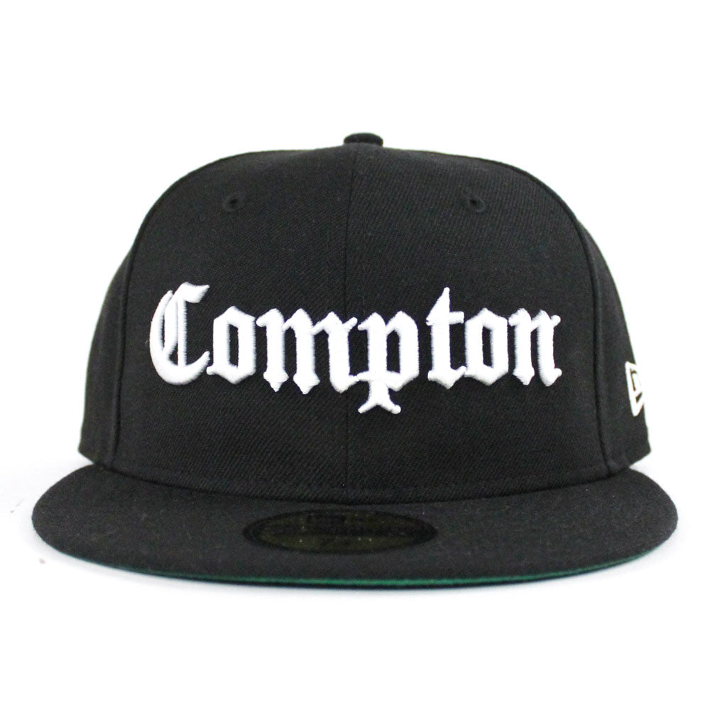 Compton New Era 59fifty Fitted Hat (Black Green Under Brim) - Green ...