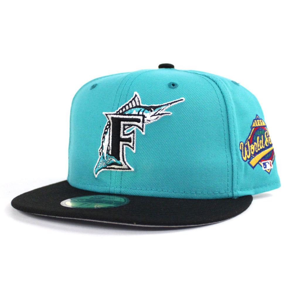 Florida Marlins New Era Side Patch 59FIFTY Fitted Hat - White in