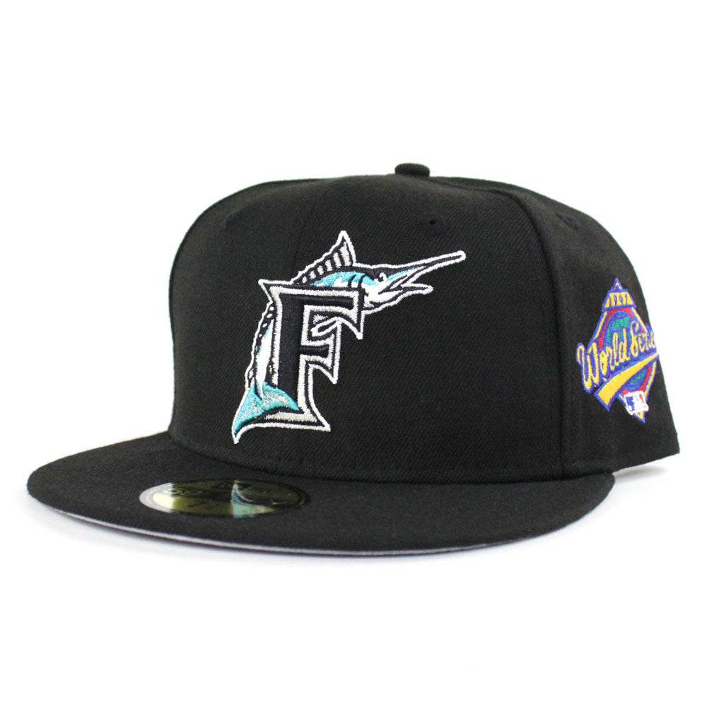 Florida Marlins 1999 Home New Era 59Fifty Fitted Hat (Black Gray
