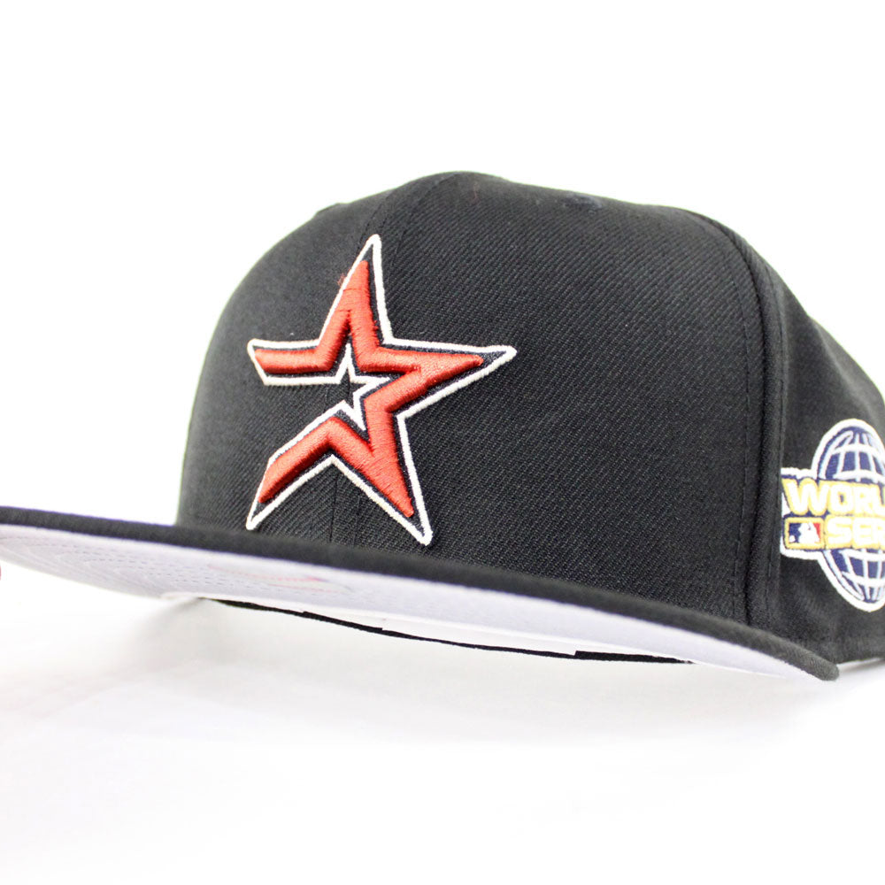 Off White Houston Astros Royal Blue Visor Gray Bottom 2005 World Series Side Patch New Era 59FIFTY Fitted 8