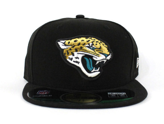 Jacksonville Jaguars New Era Head Logo Omaha 59FIFTY Fitted Hat - Black