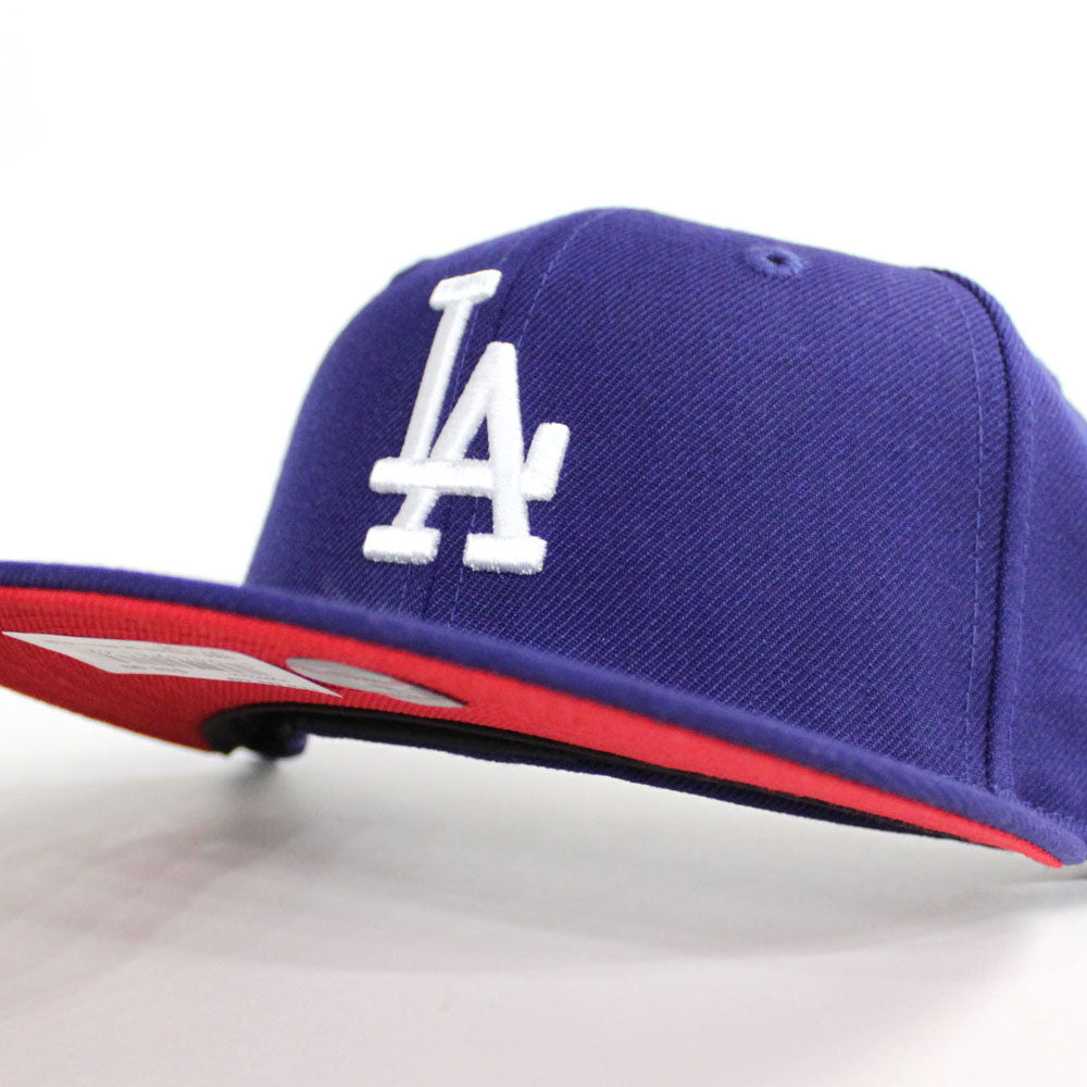 Men's New Era Red Los Angeles Dodgers Sidepatch 59FIFTY Fitted
