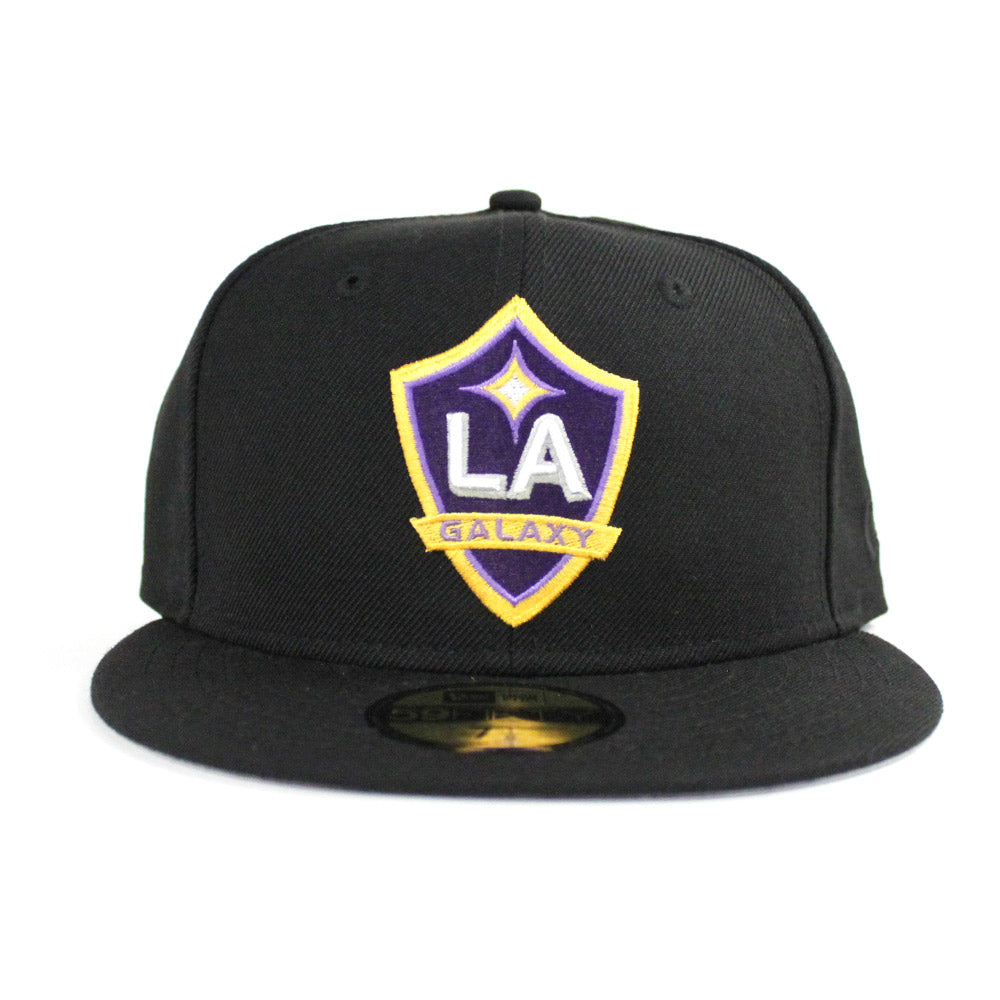 Los Angeles Galaxy New Era 59Fifty Fitted Hat (LA LAKERS Color Way Black  Purple Gray Under Brim)