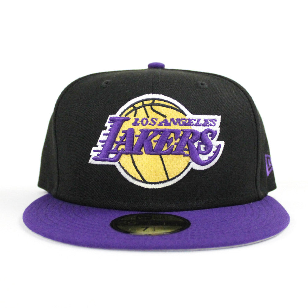 Los Angeles Lakers Fitted New Era 59FIFTY Sage Navy Cap Hat Grey